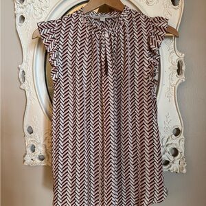 LOFT Chevron Patterned 3 Piece Set. 2 Tops and 1 Skirt.